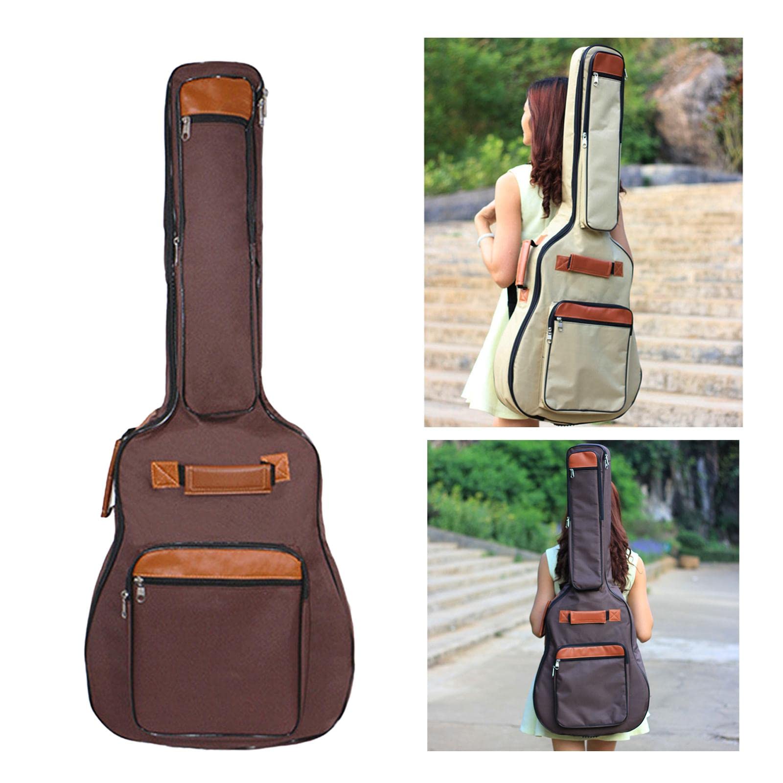 Guitar Strap Padded - Miwayer-Akustikgitarrentasche, 41-Zoll-Tasche, wasserdicht, dick, Oxford, Nylon,