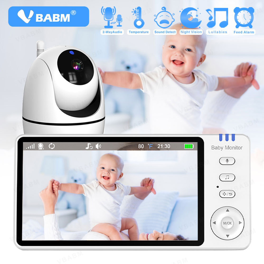 Audio Detect Music - VBABM ABM501 Babyphone, 5,0 Zoll, 3500