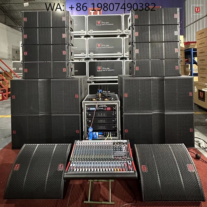 Audio Music Hall - Wetterfester Dual-12-Zoll-Line-Array-Lautsprecher, langlebiges Audiosystem für Musikfestivals,