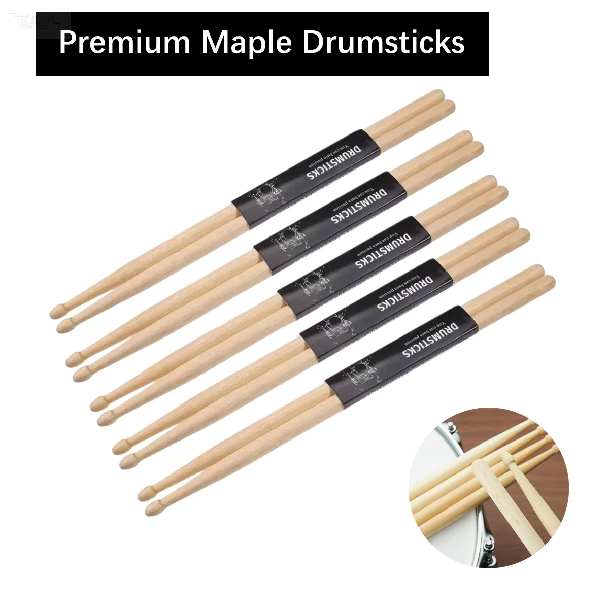 Drum Stick 5A - 1 Paar Ahorn-Drumsticks 5A 7A Drei-Modell-Set