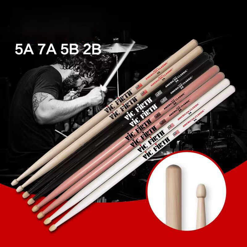 Drum Stick 5A - 1 Paar Stäbchen, 5 A, Holzspitze,
