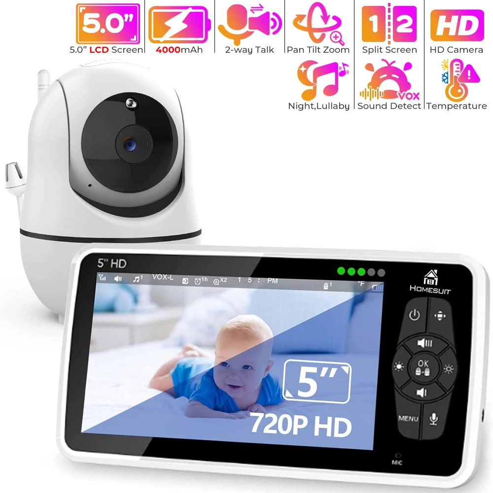Audio Detect Music - Video-Babyphone mit Digitalkamera und Audio, automatischer