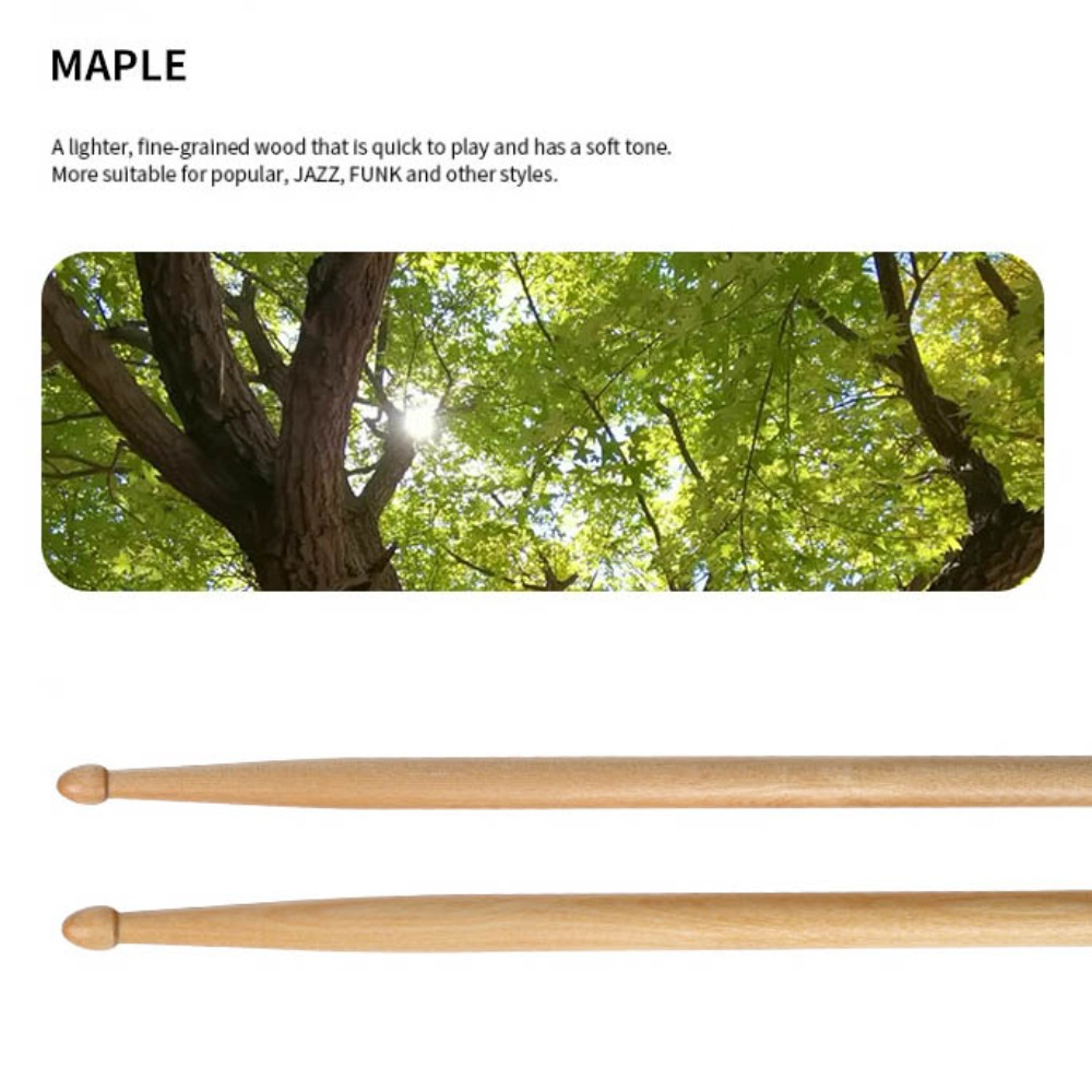 Drum Stick 5A - Klassische 5A/7A Drumsticks, 1 Paar Holz
