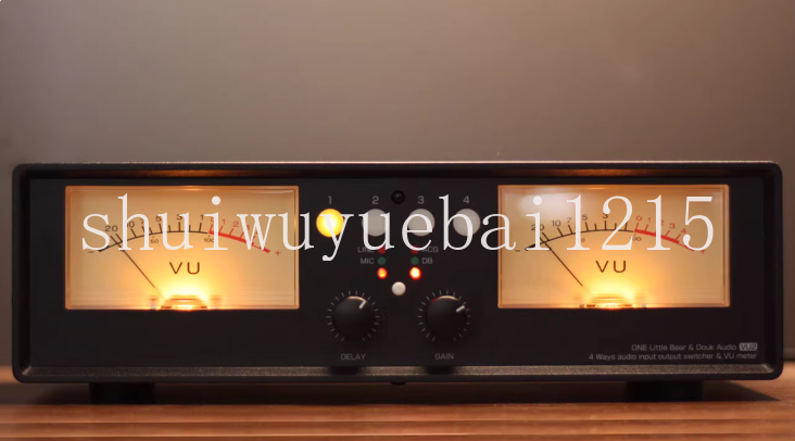 Audio Without Music - VU2 Musikpegelmesser, analoges VU-Meter, Vier-in-Eins-Audio-Switcher/Splitter mit