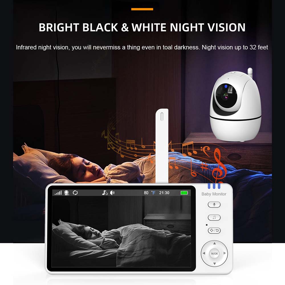 5-Zoll-Video-Babyphone, drahtl – Audio Music Kids Bewertung und Preis