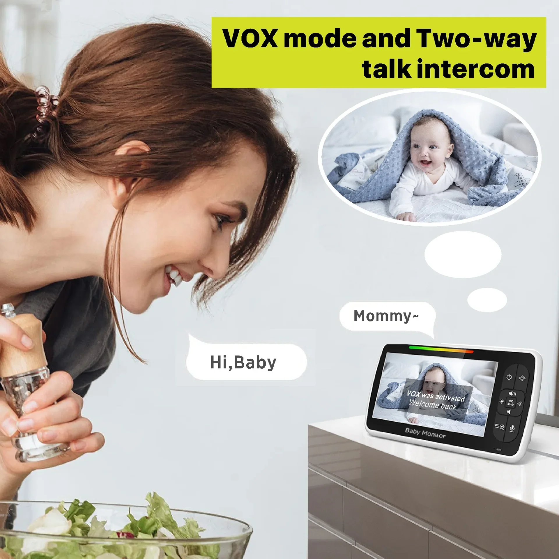 5,0 Zoll Video-Baby-Monitor, m – Audio Music Kids Bewertung und Preis