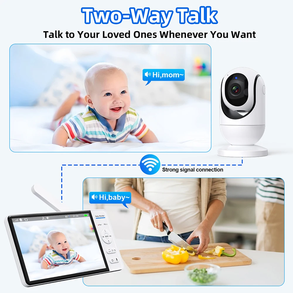 7,0'' Video Baby Monitor 720P  – Audio Music Kids Bewertung und Preis
