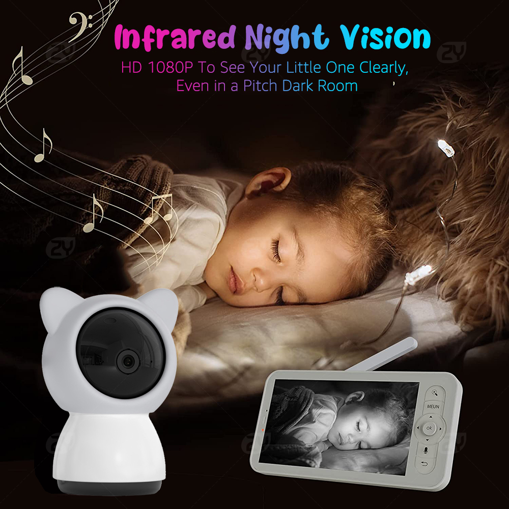 2K/3MP 5-Zoll-Wireless-Babypho – Audio Detect Music Bewertung und Preis