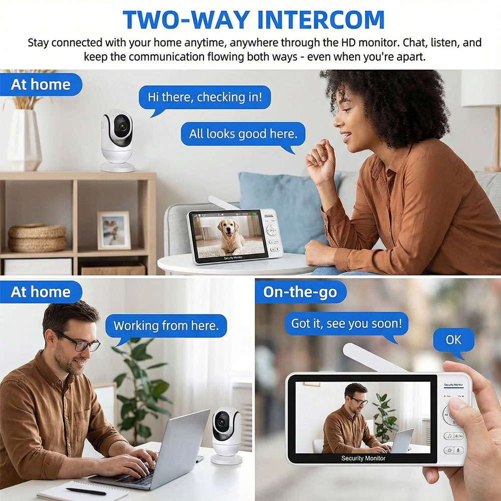 7-Zoll 1080P Babyphone mit Kam – Audio Detect Music Bewertung und Preis