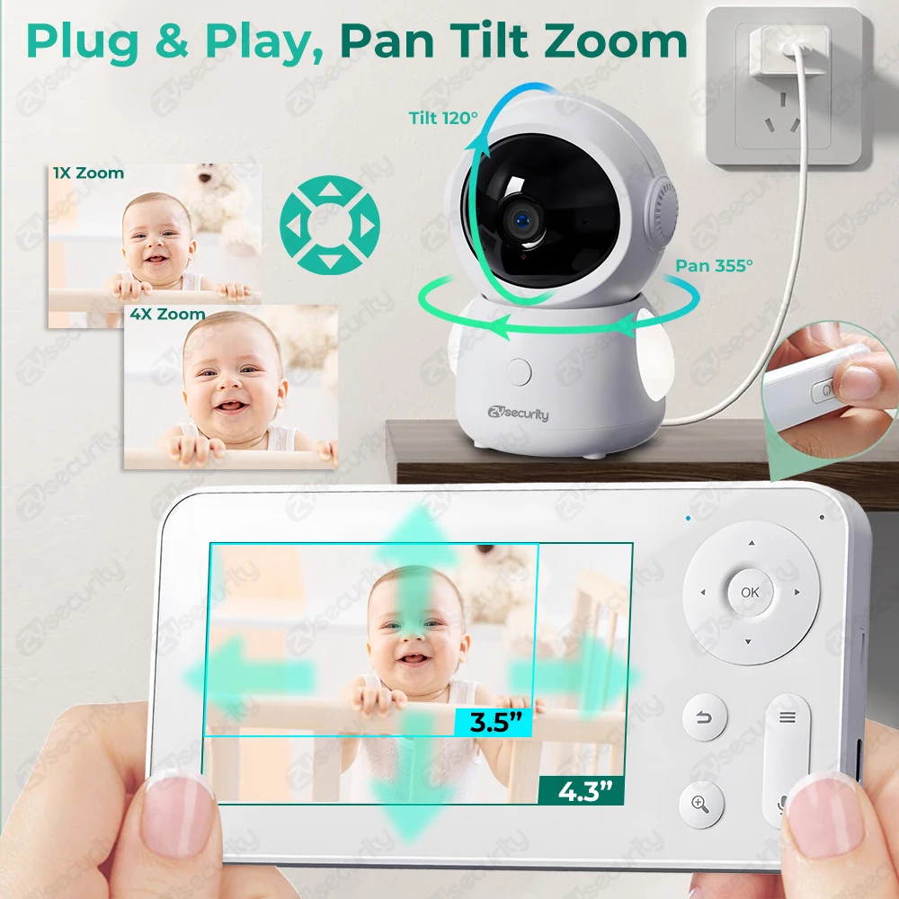 2K WiFi-Babyphone mit Bildschi – Audio Detect Music Bewertung und Preis