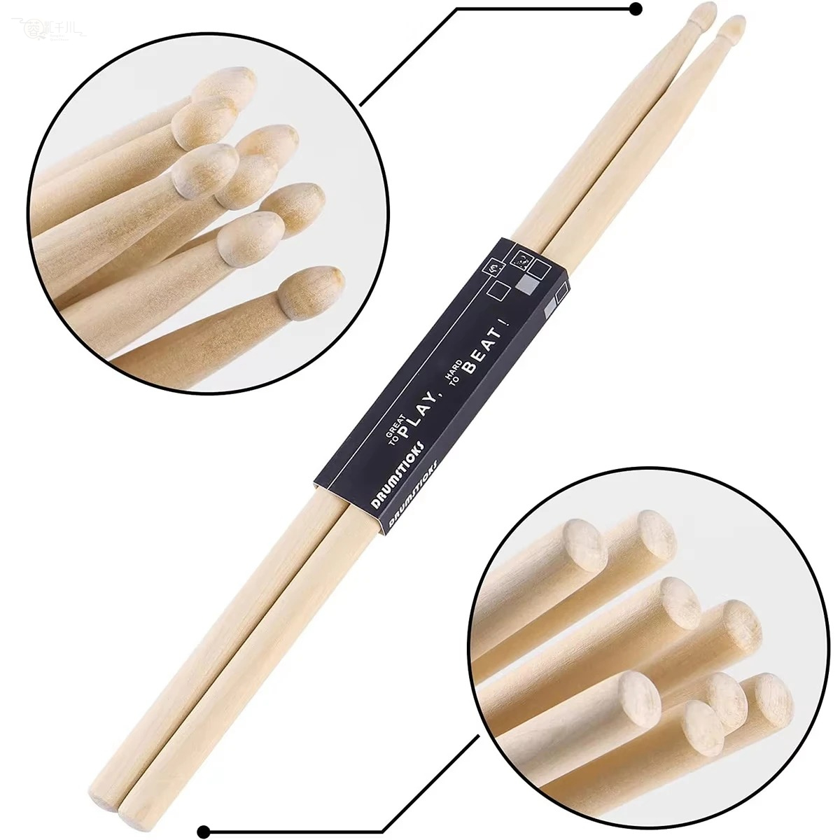 1 Paar Ahorn-Drumsticks 5A 7A  – Drum Stick 5A Bewertung und Preis