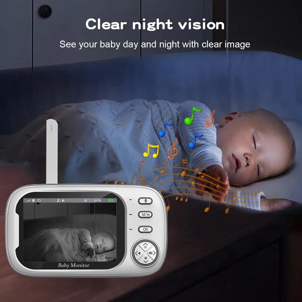 Babyüberwachungskamera, 3,5-Zo – Audio Detect Music Bewertung und Preis