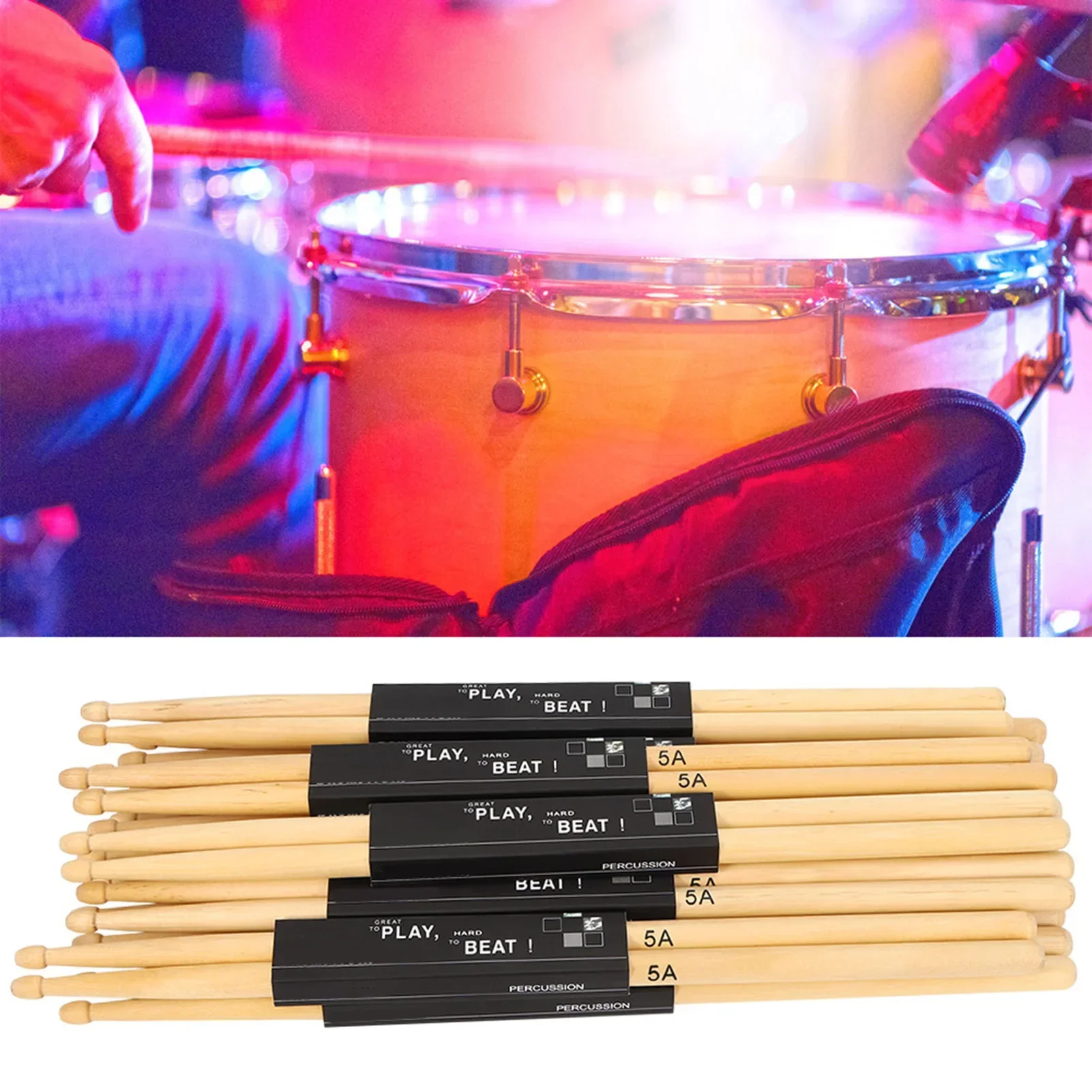 12 Paar tropfenförmige Trommel – Drum Stick 5A Bewertung und Preis