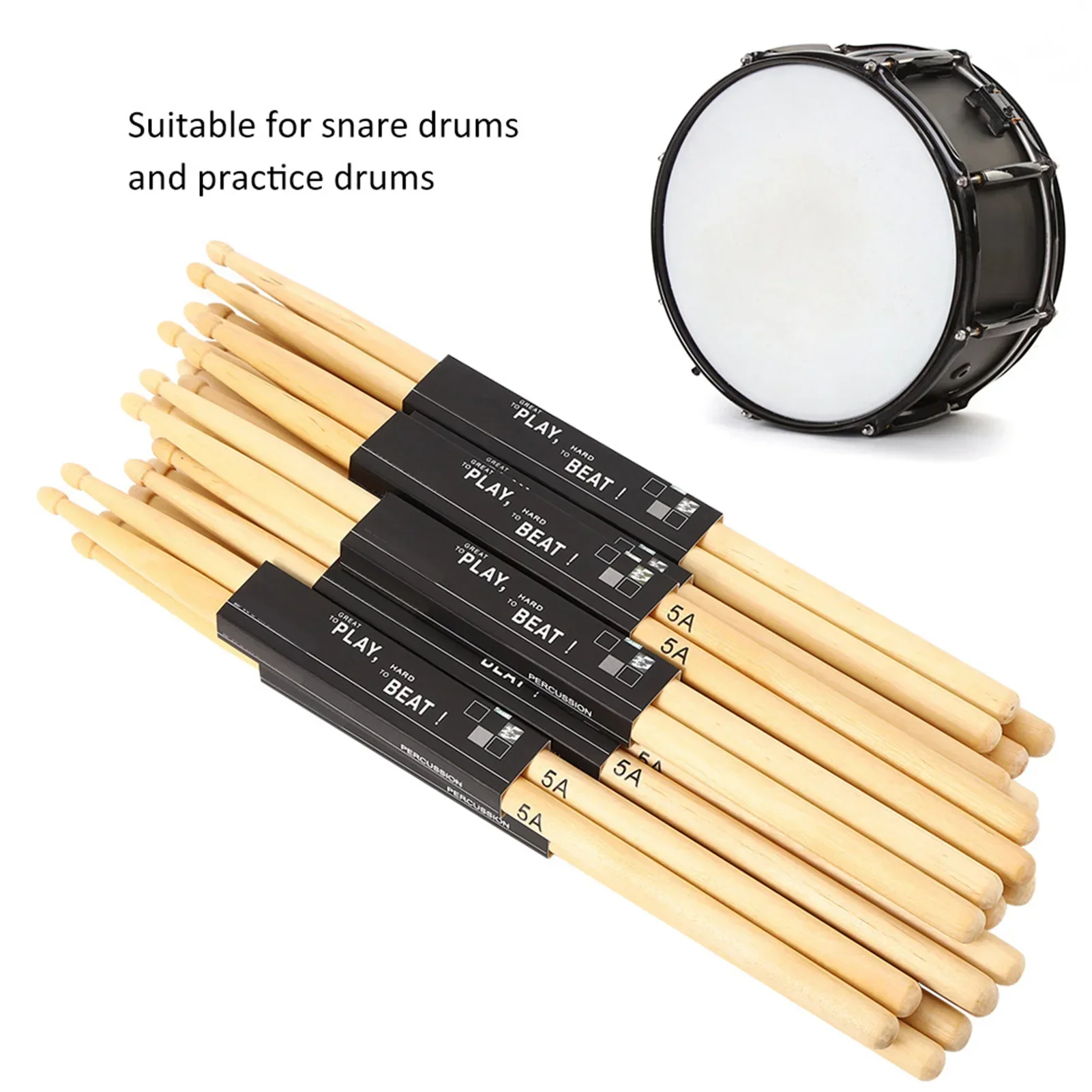 12 Paar tropfenförmige Trommel – Drum Stick 5A Bewertung und Preis
